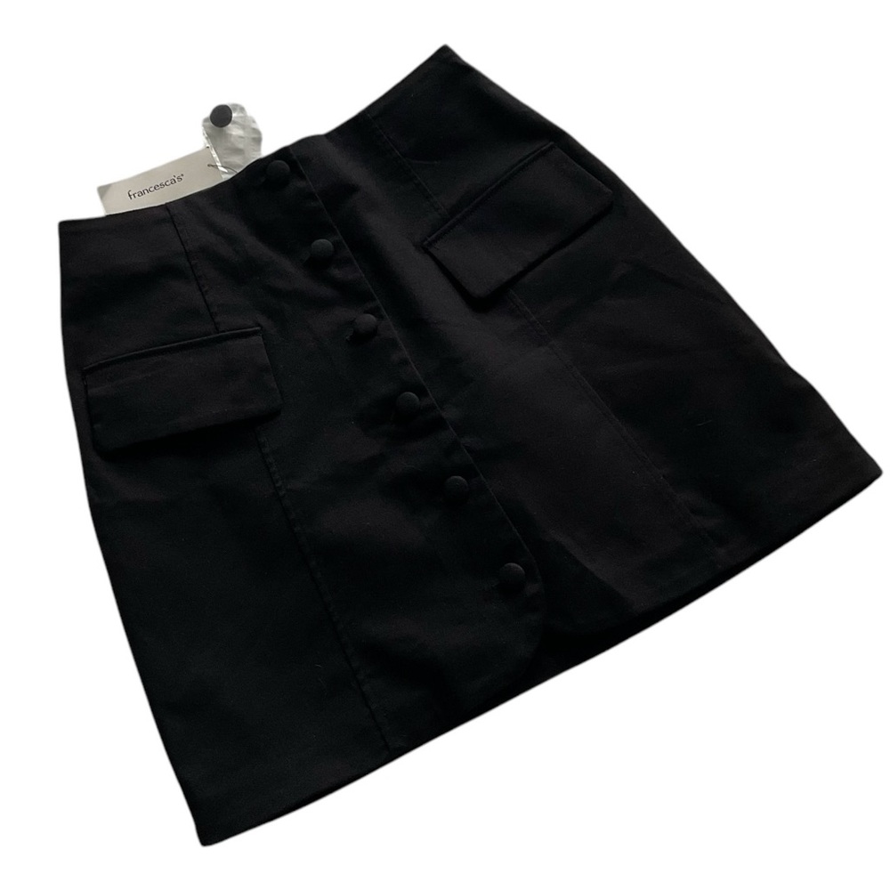 Francesca ALYA Size Small Black Skirt Button Up NWT